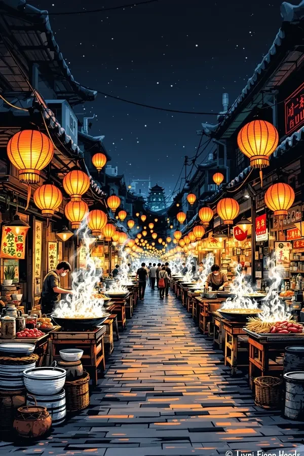 寻味街头 旅行海报