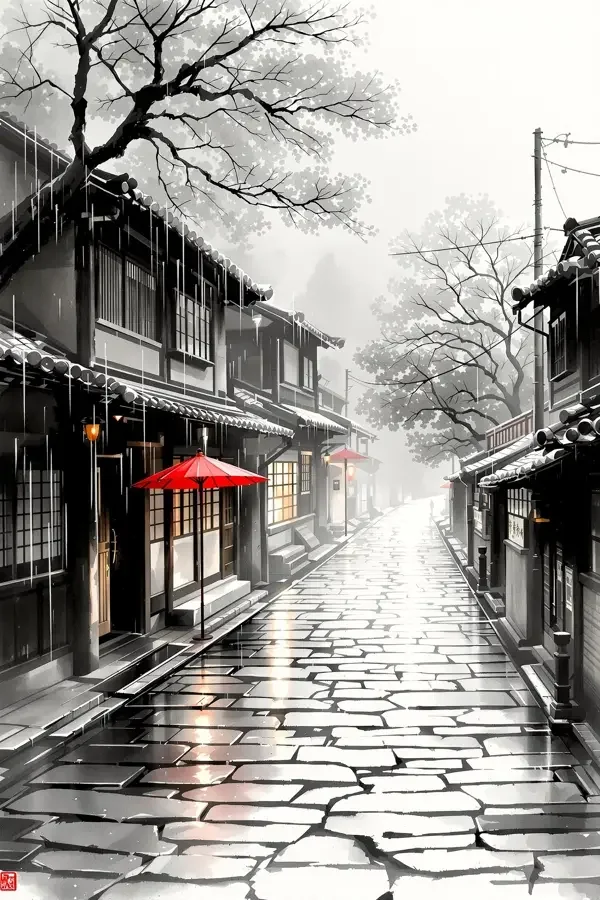 京都的雨季 旅行海报